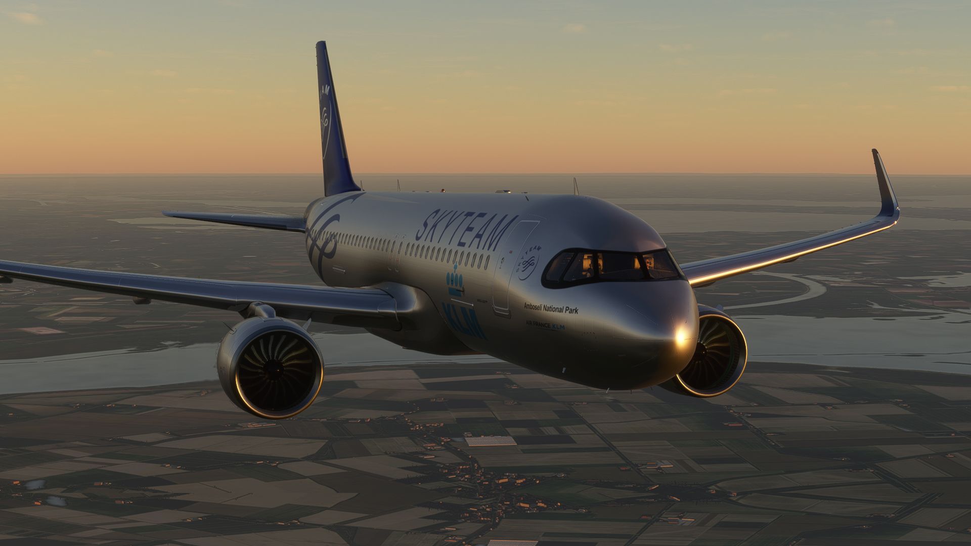 [A32NX] KLM Skyteam silver livery 8K - Image 1