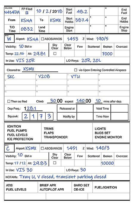 Null's Kneeboard Flight Log