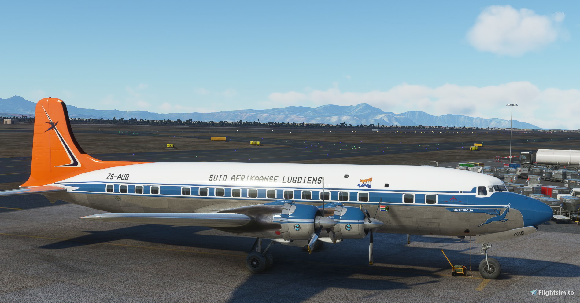 South African Airways Old Livery DC-6 (Outeniqua DC-4 Colors) - Image 2