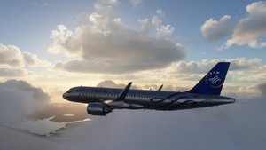 A320 Delta Airlines Skyteam silver livery 8K thumbnail 4