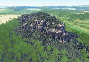 Saxon Switzerland - Table mountains to the left of the river Elbe thumbnail 3