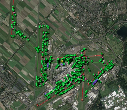 Pilot2ATC Amsterdam EHAM Taxiways and Gates