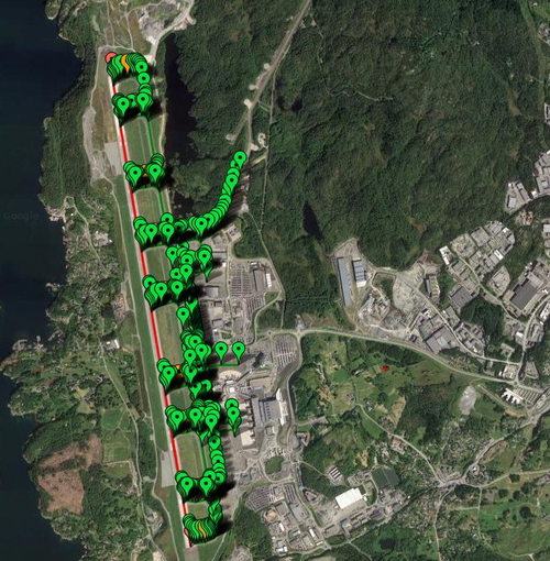 Pilot2ATC Bergen Airport (Norway) ENBR Taxiways and Gates