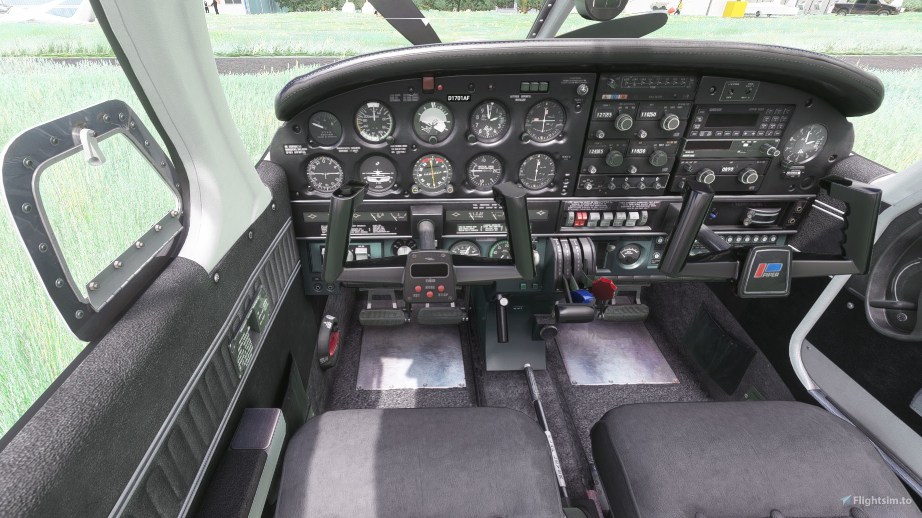 JustFlight Piper PA28R Arrow III - Clean Grey Interior - Image 1