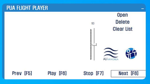 PU AIR KOREA INFLIGHT PLAYER, play your inflight announcements.