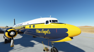 PMDG DC-6B - Virtual Blue Angels - N8BA "Navy 8" thumbnail 3