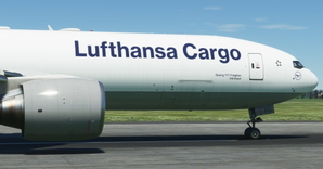 Lufthansa Cargo "1980 livery" CaptainSim 777-200F thumbnail 4