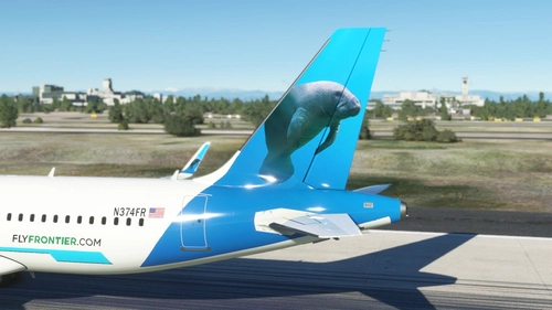 A32NX Frontier Airlines(Crystal The Florida Manatee)[N374FR]