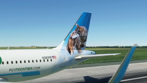 A32NX Frontier Airlines(Manteo The Red Wolf)[N383FR]8K thumbnail 4