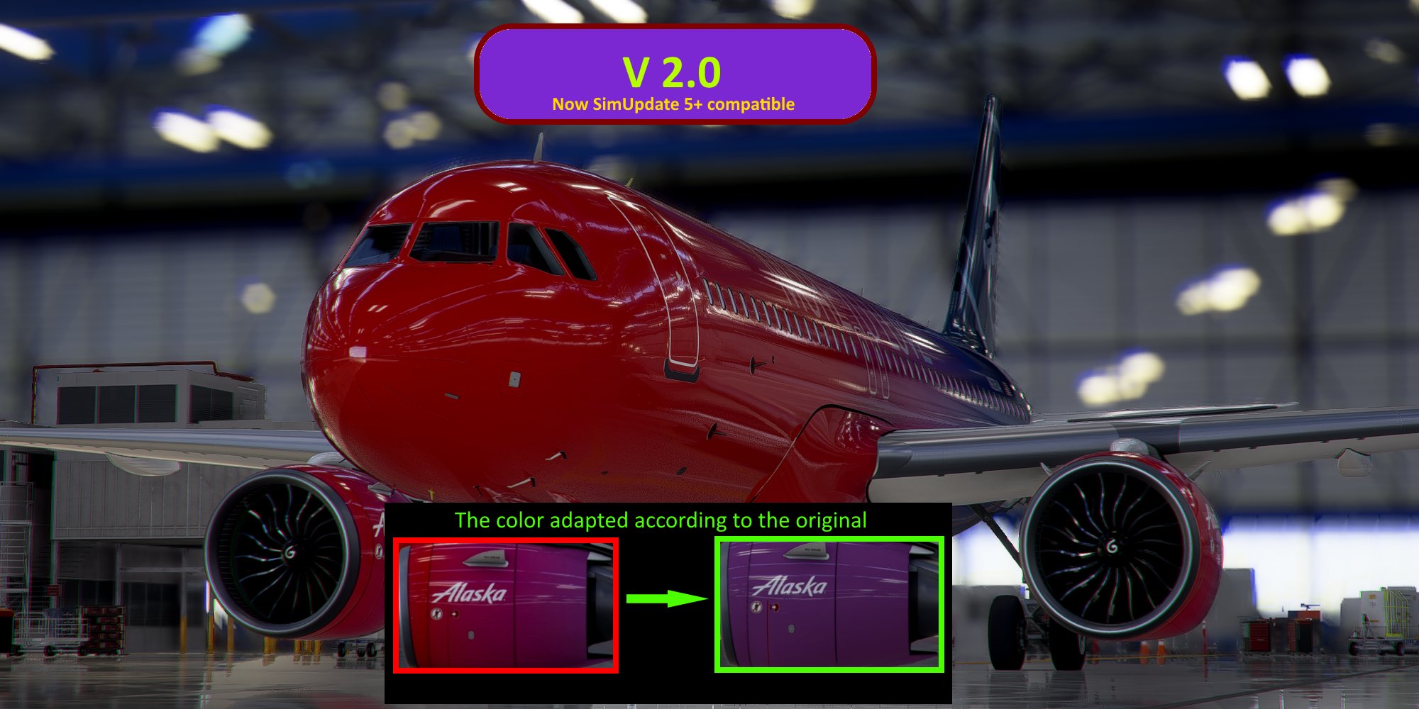 [A32NX] Airbus A320neo Alaska Airlines (More To Love) N926VA in 8k - Image 1