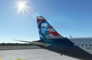 American Airlines 'Abraham Lincoln' Special Edition (Concept) | FlyByWire A32NX | 8K thumbnail 3