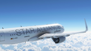 Asobo A320neo Lufthansa white Star Alliance D-AIQS [8K] thumbnail 5