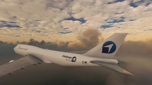 Asobo B747-8i Challenge Airlines OO-ACF | Fictional | 4K | [No mirroring] | Discontinued