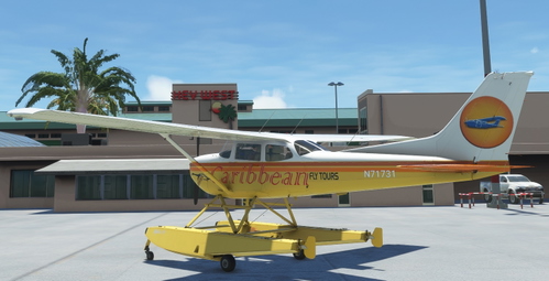 Asobo C172sp classic Caribbean Fly Tours Floats