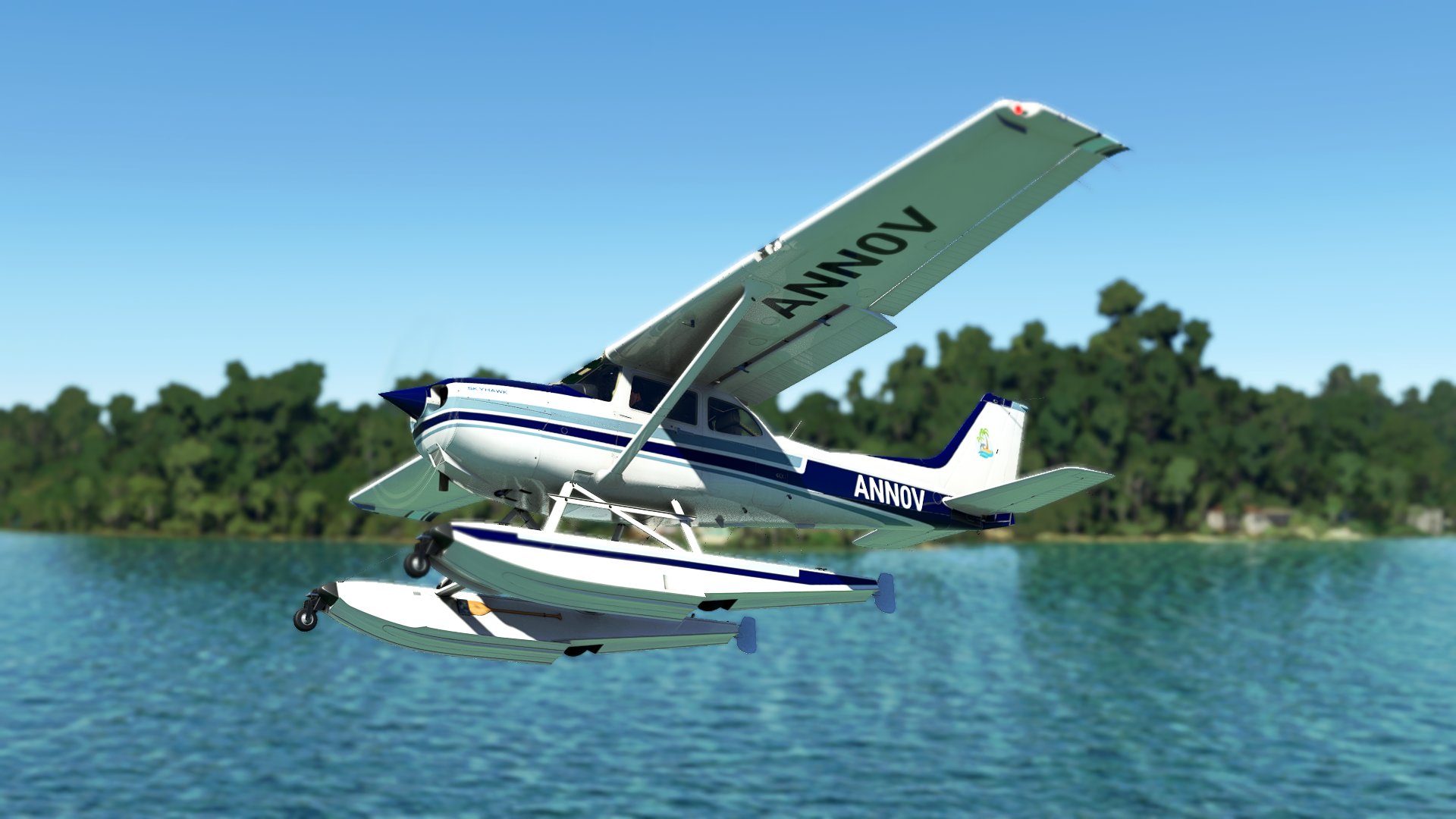 Asobo Cessna 172 Floaters Blue Livery - Image 1