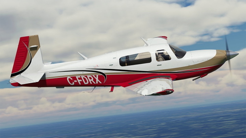 Black Gold and Red Livery for Carenado Mooney