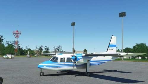 BN2A Islander VH-ROV Request in Blue