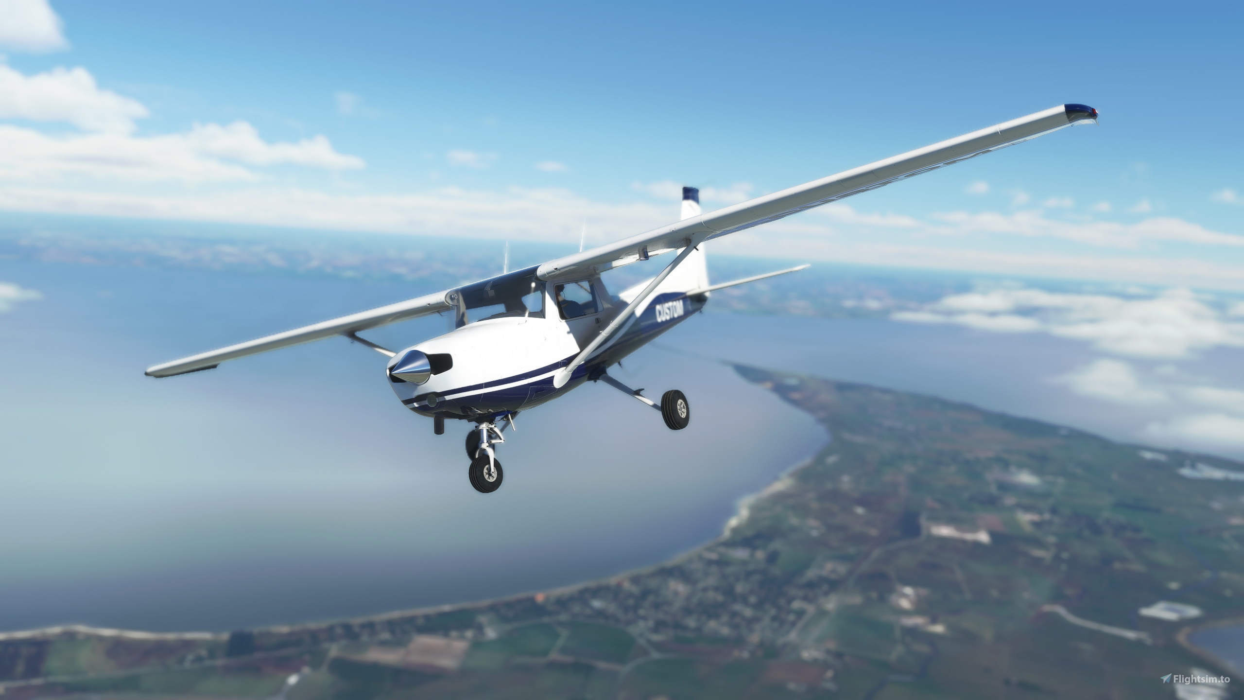 JPLogistics Cessna 152 White & Blue Livery for Microsoft