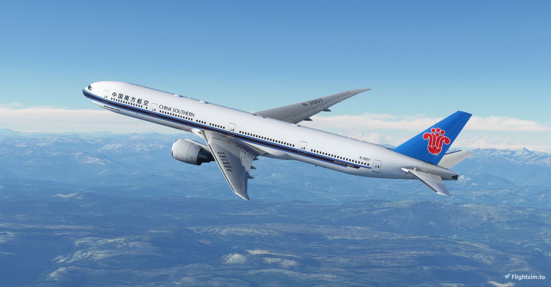 China Southern Airlines "B-2007" CaptainSim 777-300ER - Image 1