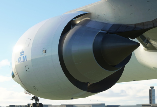 Clean white engine textures for the Captainsim 777 series