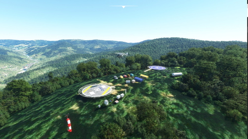 Helicopter Campingspots in The Black Forest in Germany