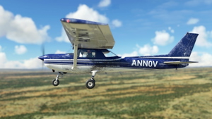 WBSim/JPLogistics Cessna 152 Reims Blue Livery (clean & used & Fairing) thumbnail 2