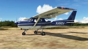 WBSim/JPLogistics Cessna 152 Reims Blue Livery (clean & used & Fairing) thumbnail 3