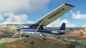 WBSim/JPLogistics Cessna 152 Reims Blue Livery (clean & used & Fairing) thumbnail 8