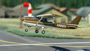 WBSim/JPLogistics Cessna 152 Reims Brown Livery (clean & used & Fairing) thumbnail 1