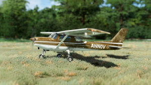 WBSim/JPLogistics Cessna 152 Reims Brown Livery (clean & used & Fairing) thumbnail 2