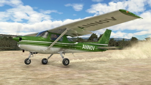 WBSim/JPLogistics Cessna 152 Reims Green Livery (clean & used & Fairing) thumbnail 8