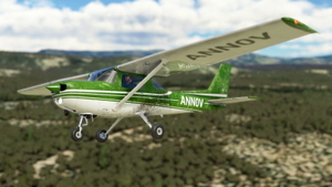 WBSim/JPLogistics Cessna 152 Reims Green Livery (clean & used & Fairing) thumbnail 4