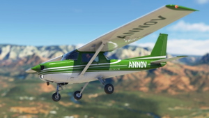 WBSim/JPLogistics Cessna 152 Reims Green Livery (clean & used & Fairing) thumbnail 5