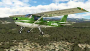 WBSim/JPLogistics Cessna 152 Reims Green Livery (clean & used & Fairing) thumbnail 2