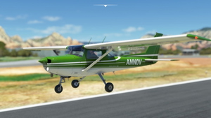 WBSim/JPLogistics Cessna 152 Reims Green Livery (clean & used & Fairing) thumbnail 7
