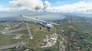 JPLogistics Cessna 152 White & Blue with Red Accent Livery thumbnail 5