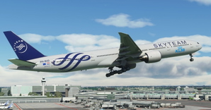 KLM "Skyteam livery" CaptainSim 777-300ER thumbnail 5