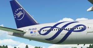 KLM "Skyteam livery" CaptainSim 777-300ER thumbnail 4