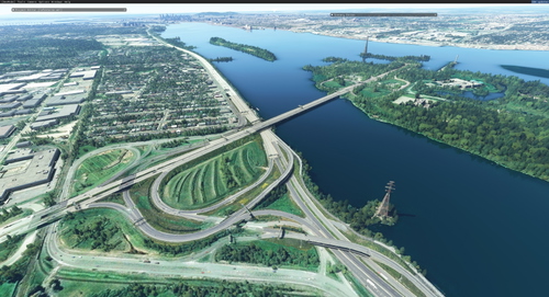 La Fontaine bridge and tunnel Montreal