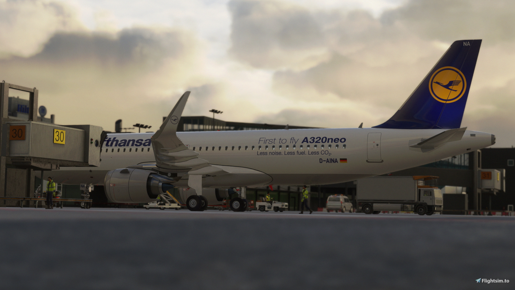[A32NX] Lufthansa First to fly A320neo D-AINA 8k - Image 1