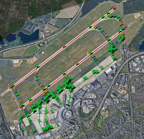 Pilot2ATC Düsseldorf Airport EDDL Taxiways and Gates