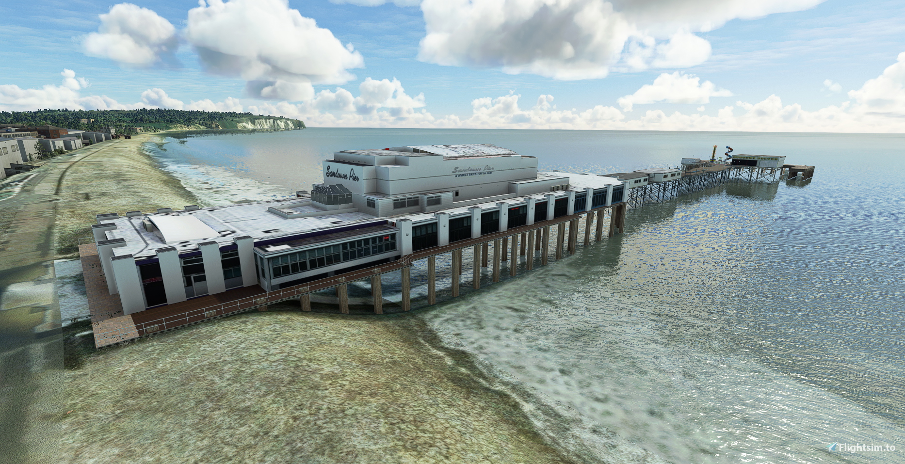 Sandown Pier, Isle of Wight, UK. Handcrafted for MSFS, - Image 1