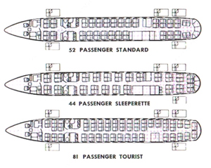 Self Loading Cargo DC-6B Pan-Am Cabin Layout 81 seats thumbnail 3