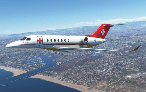 SWISS AIR-AMBULANCE CESSNA LONGITUDE in 8K
