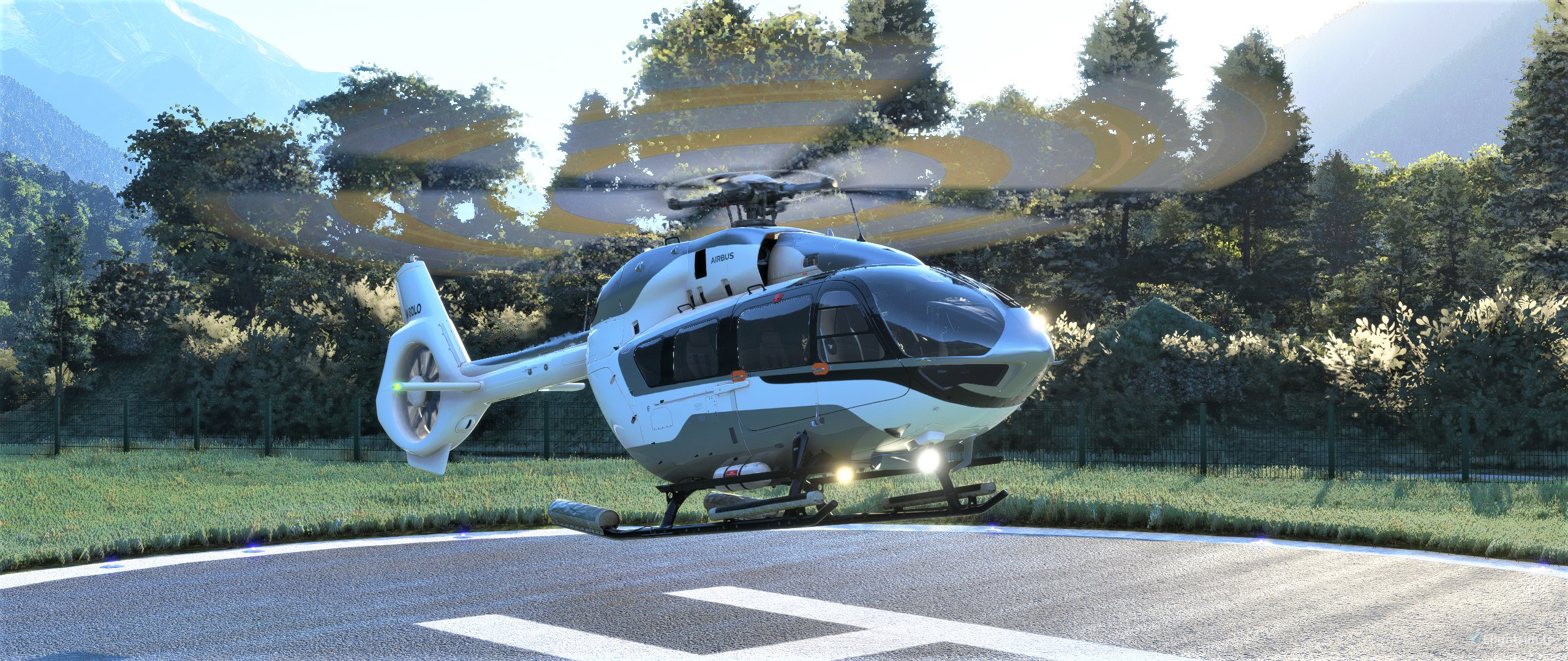 8K) N6FL Airbus H145 Matte Black for Microsoft Flight Simulator | MSFS