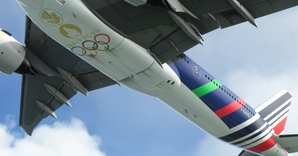 Air France "Olympic Games 2024 / Jeux Olympiques 2024" concept CaptainSim 777-300ER thumbnail 13
