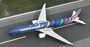 Air France "Olympic Games 2024 / Jeux Olympiques 2024" concept CaptainSim 777-300ER thumbnail 9