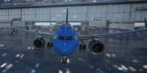 [A32NX] Airbus A320neo BREEZE AIRWAYS N3370BZ Gloss color for the light blue part | as 8k resolution