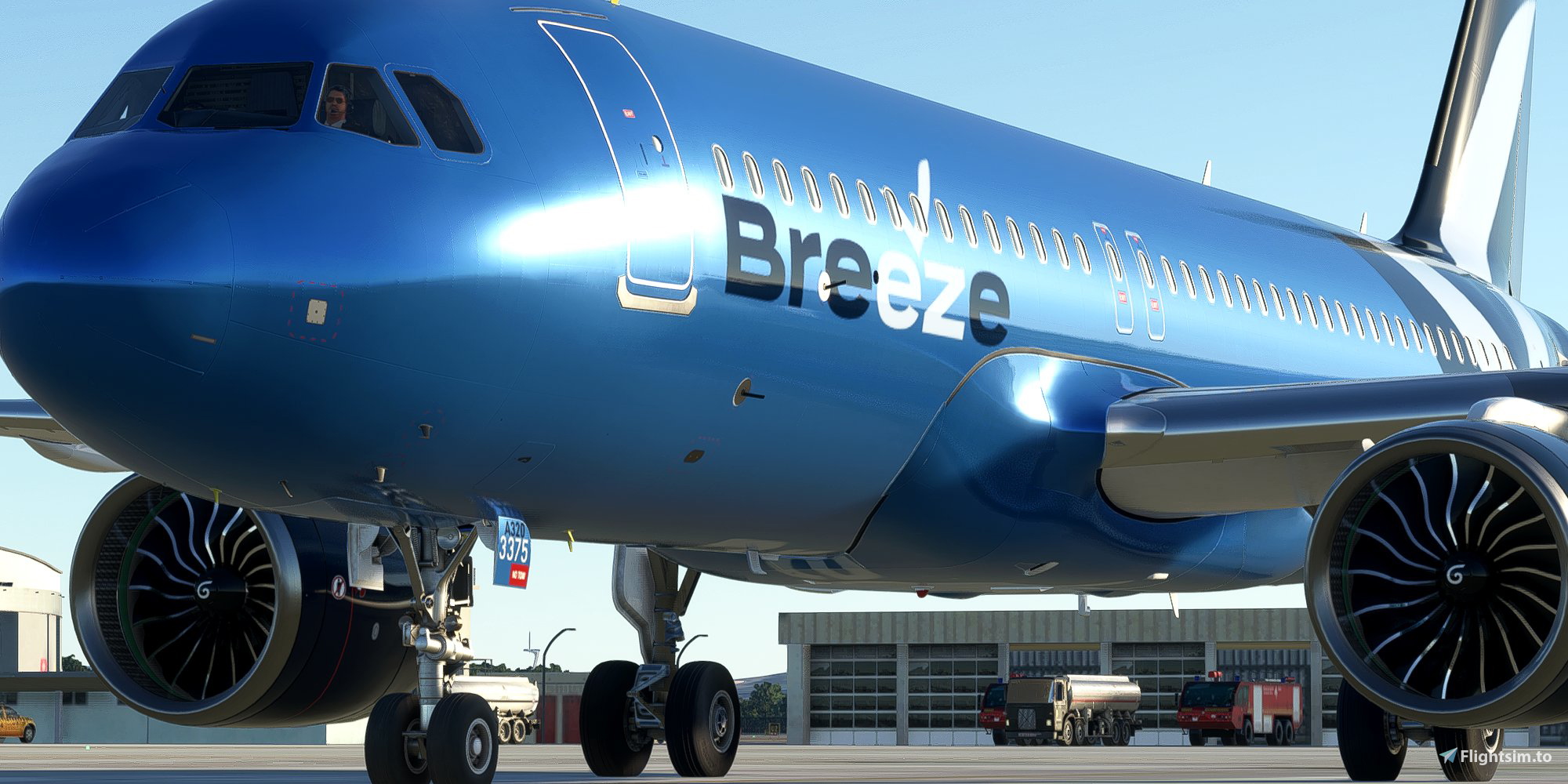 A32NX] Airbus A320neo BREEZE AIRWAYS N3375BZ Metallic color light