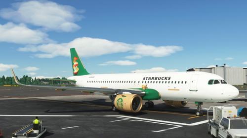 Airbus A32NX Starbucks PSL [8K] 